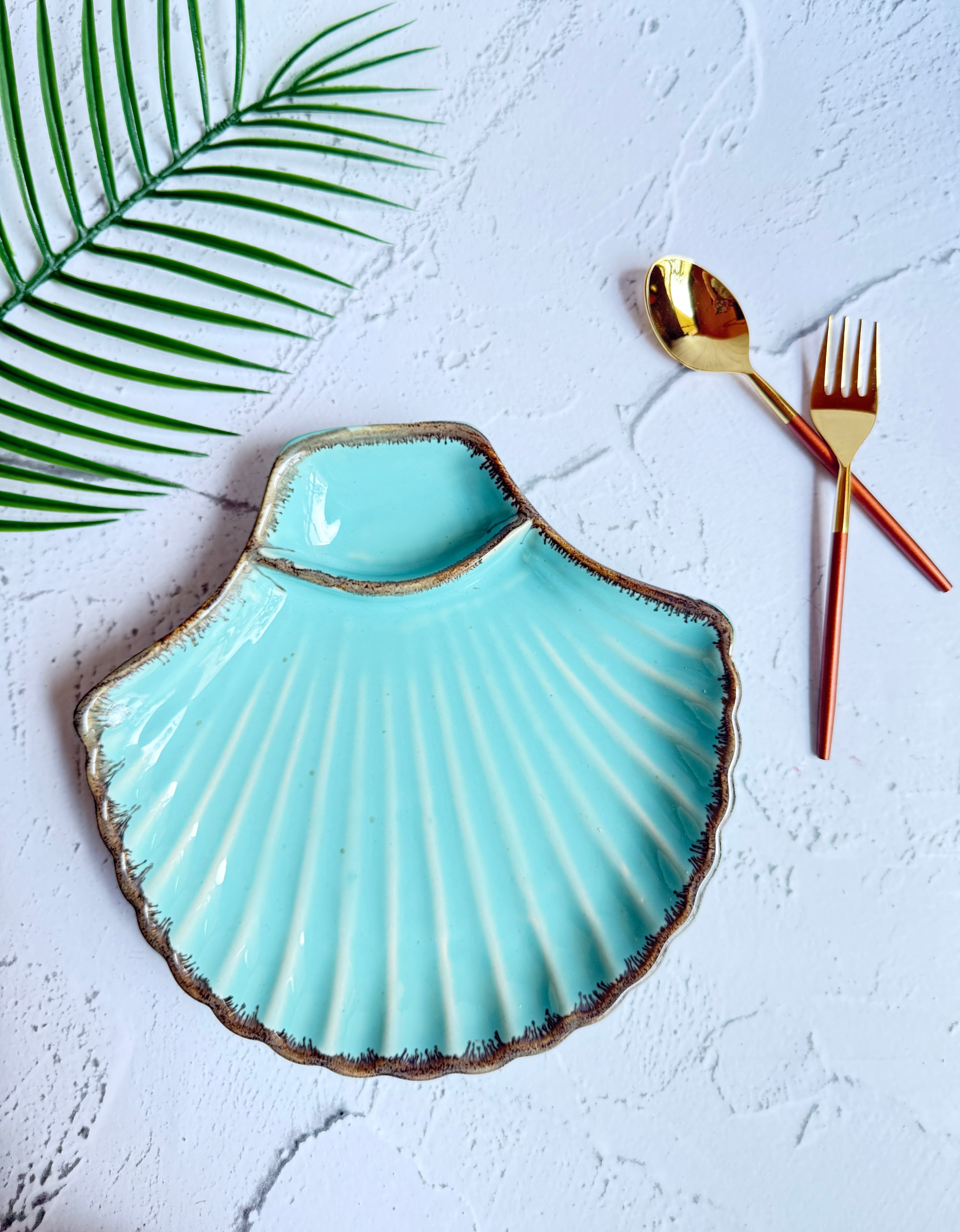 Tropical Shell Platter - Turquoise