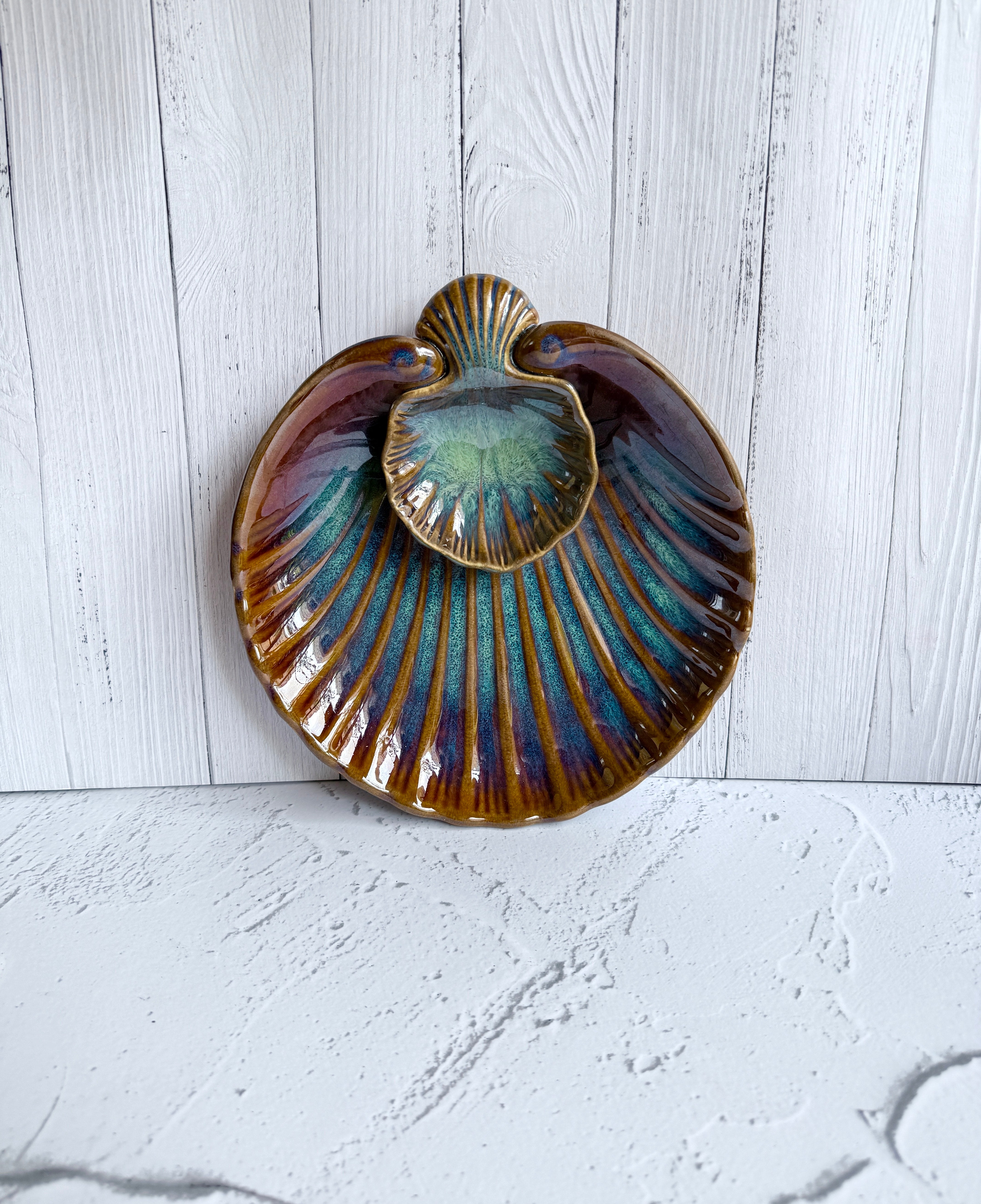 The Rustic Garden Shell Chip n Dip Platter