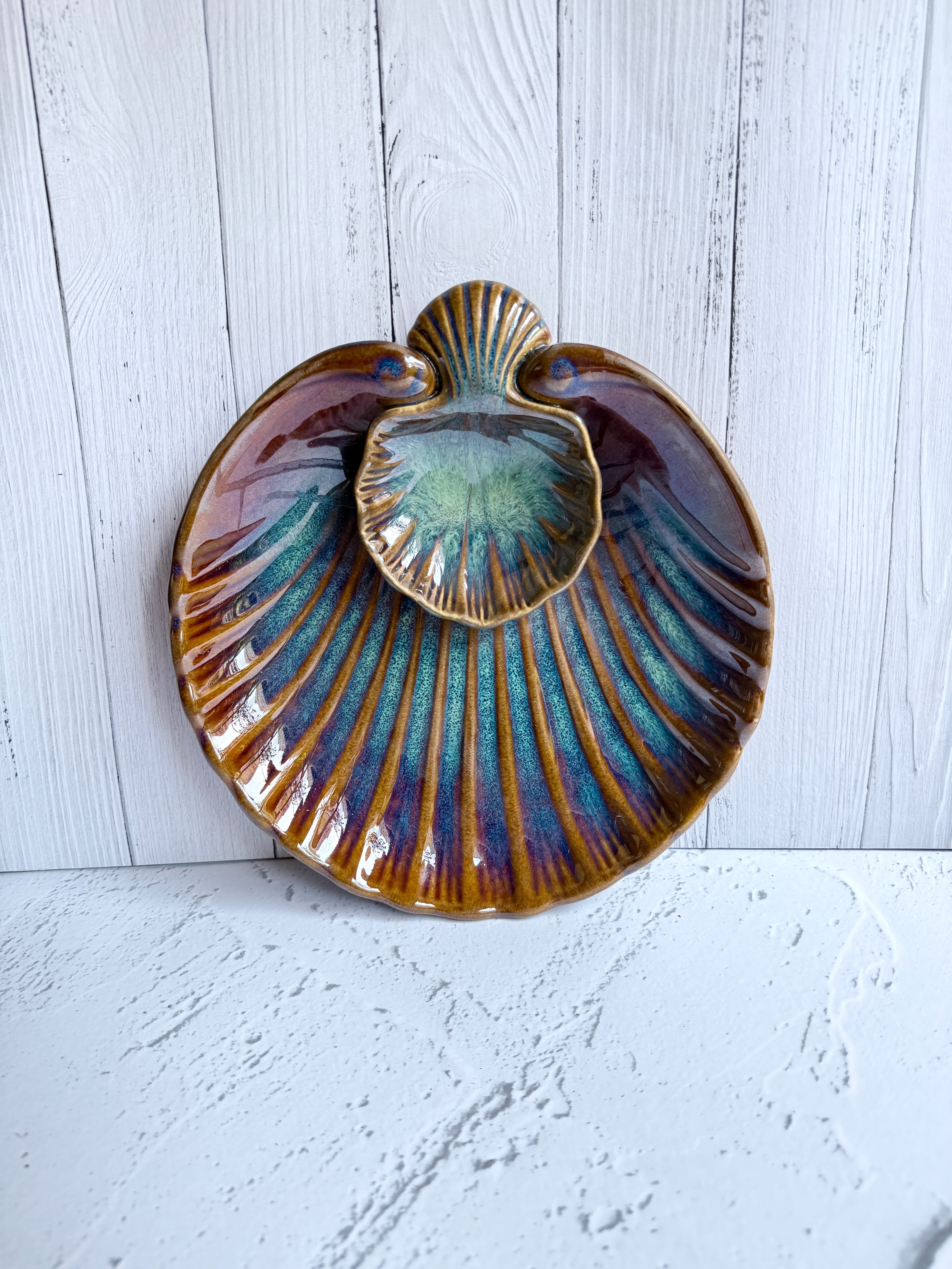 The Rustic Garden Shell Chip n Dip Platter